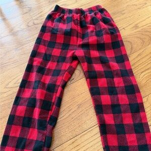 Boys The Children’s Place Flannel Cozy Red and Black Plaid Pajama Pants
